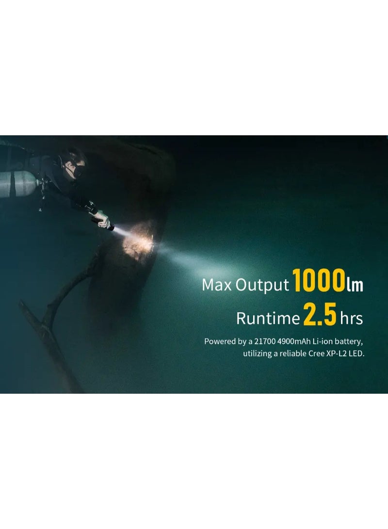 XTAR DS1 1000 lumen Dive Light SET - Image 4